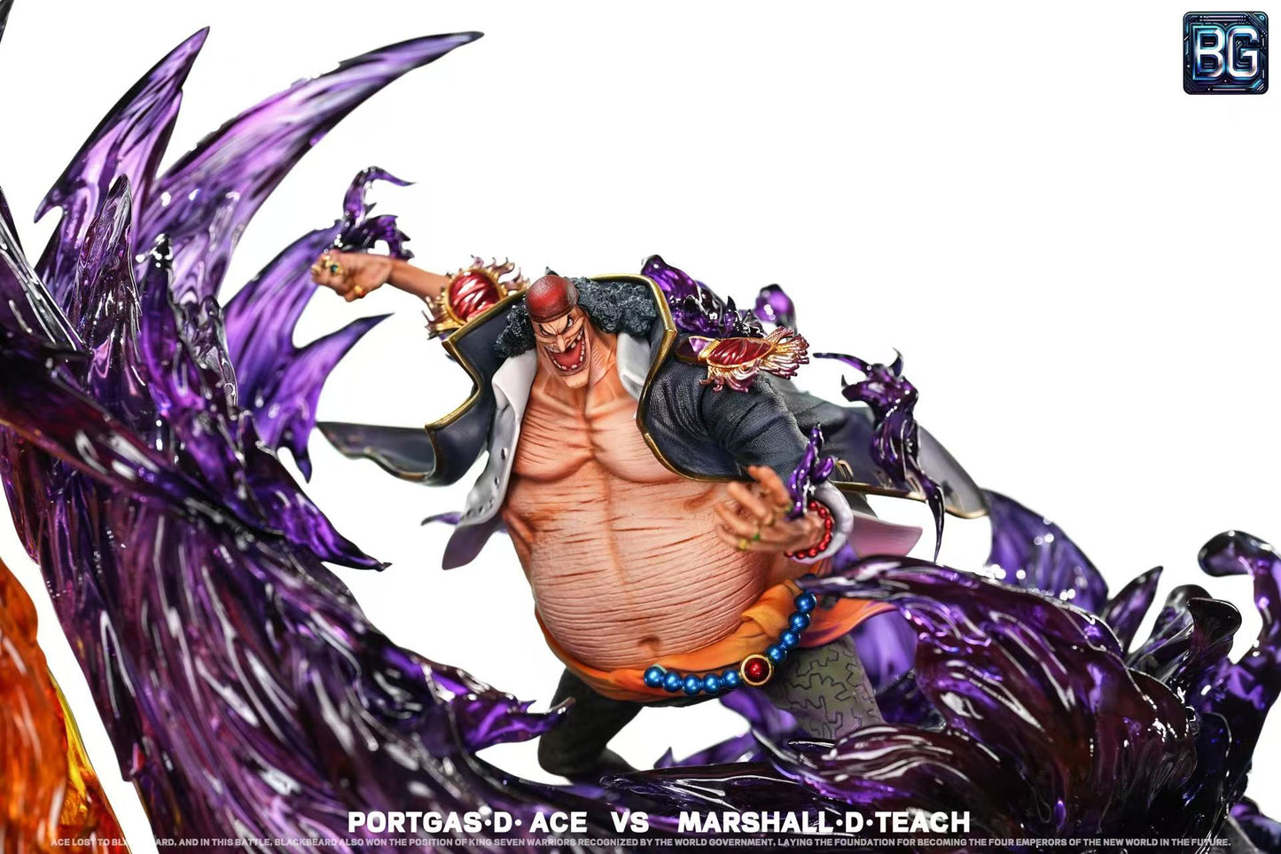 One Piece Badge Studio Portgas D. Ace VS Marshall D. Teach Resin Statue