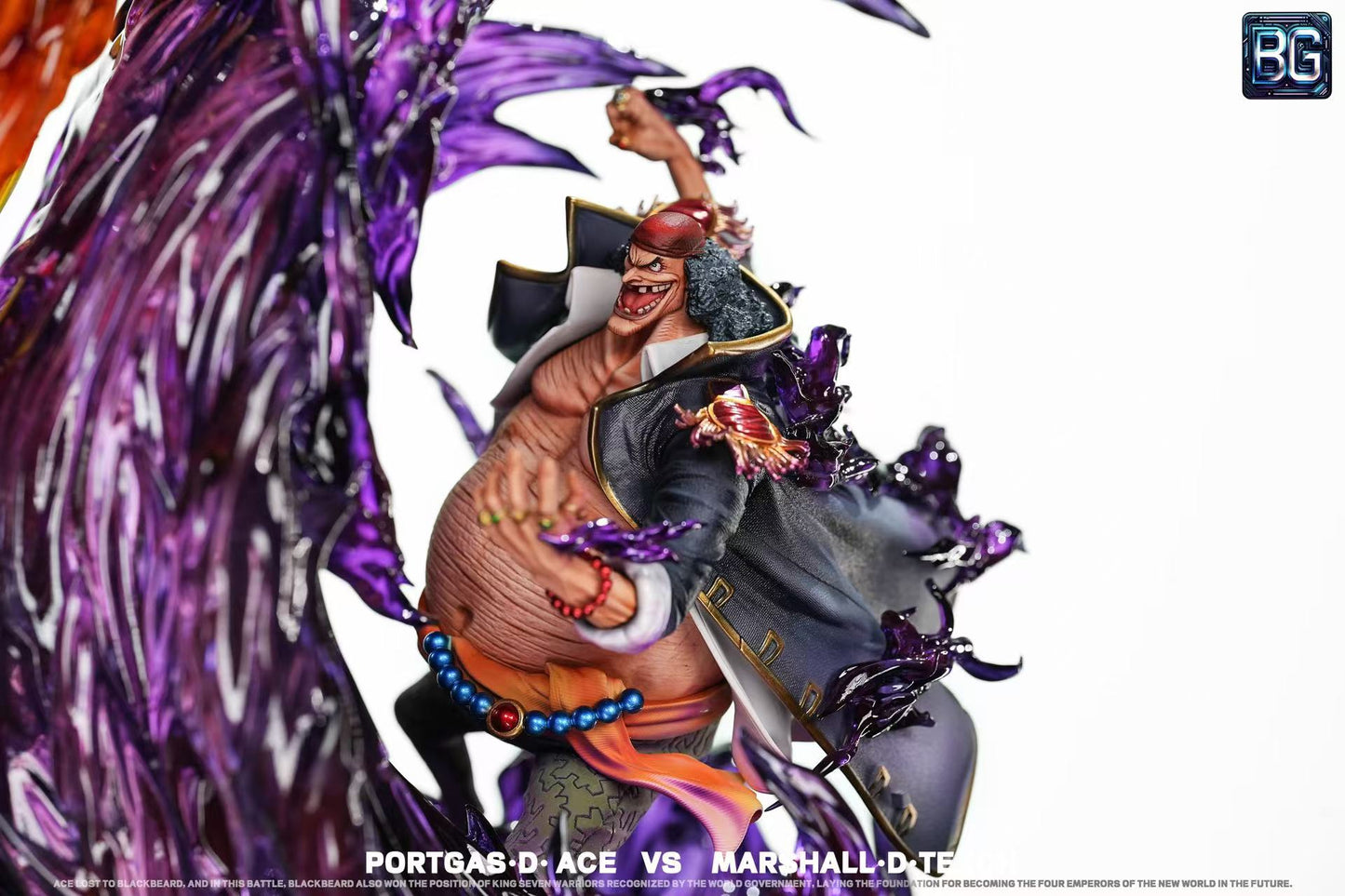One Piece Badge Studio Portgas D. Ace VS Marshall D. Teach Resin Statue