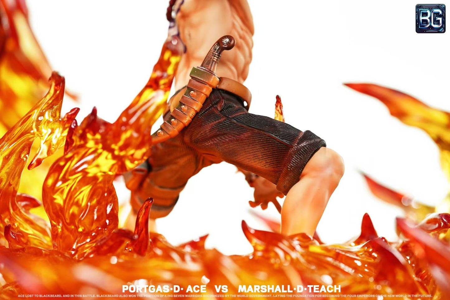 One Piece Badge Studio Portgas D. Ace VS Marshall D. Teach Resin Statue