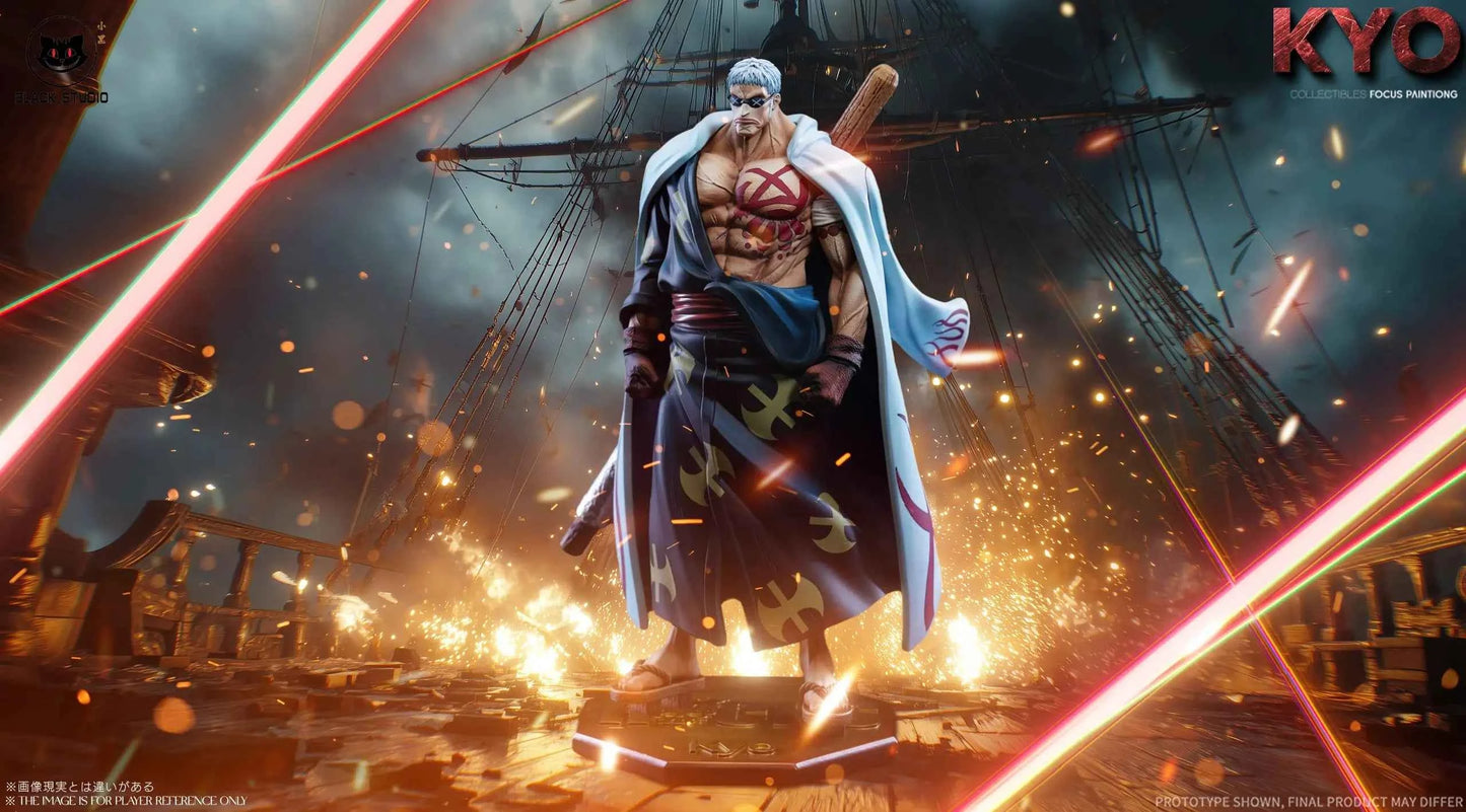 One Piece Black Studio Silver Axe Resin Statue