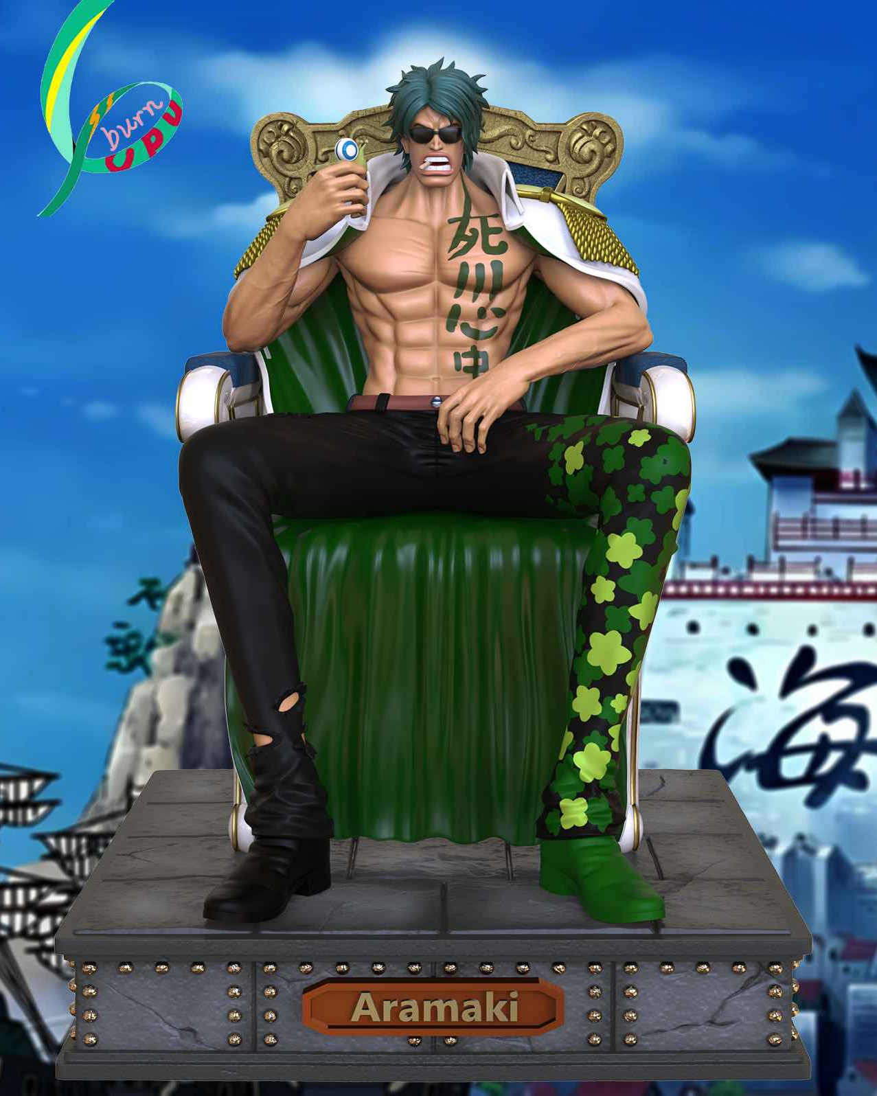 One Piece CPU Studio Aramaki Green Bull Resin Statue