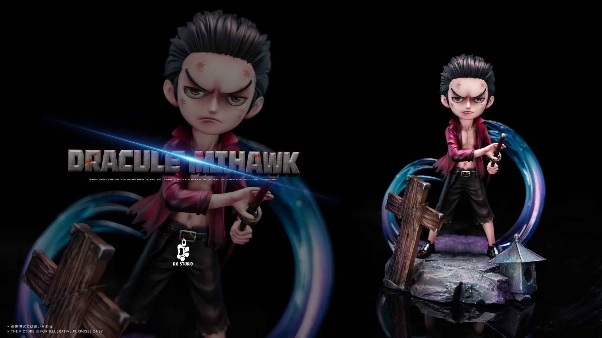 One Piece DX Studio Dracule Mihawk & Sir Crocodile & Donquixote Doflamingo Resin Statue