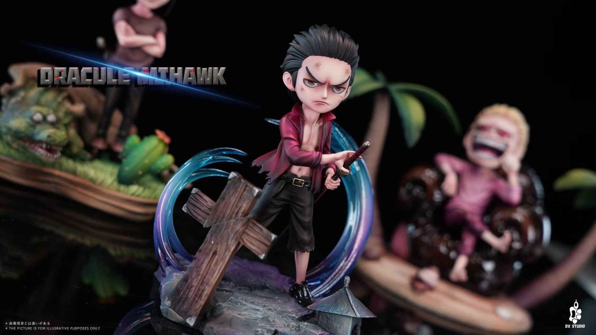 One Piece DX Studio Dracule Mihawk & Sir Crocodile & Donquixote Doflamingo Resin Statue
