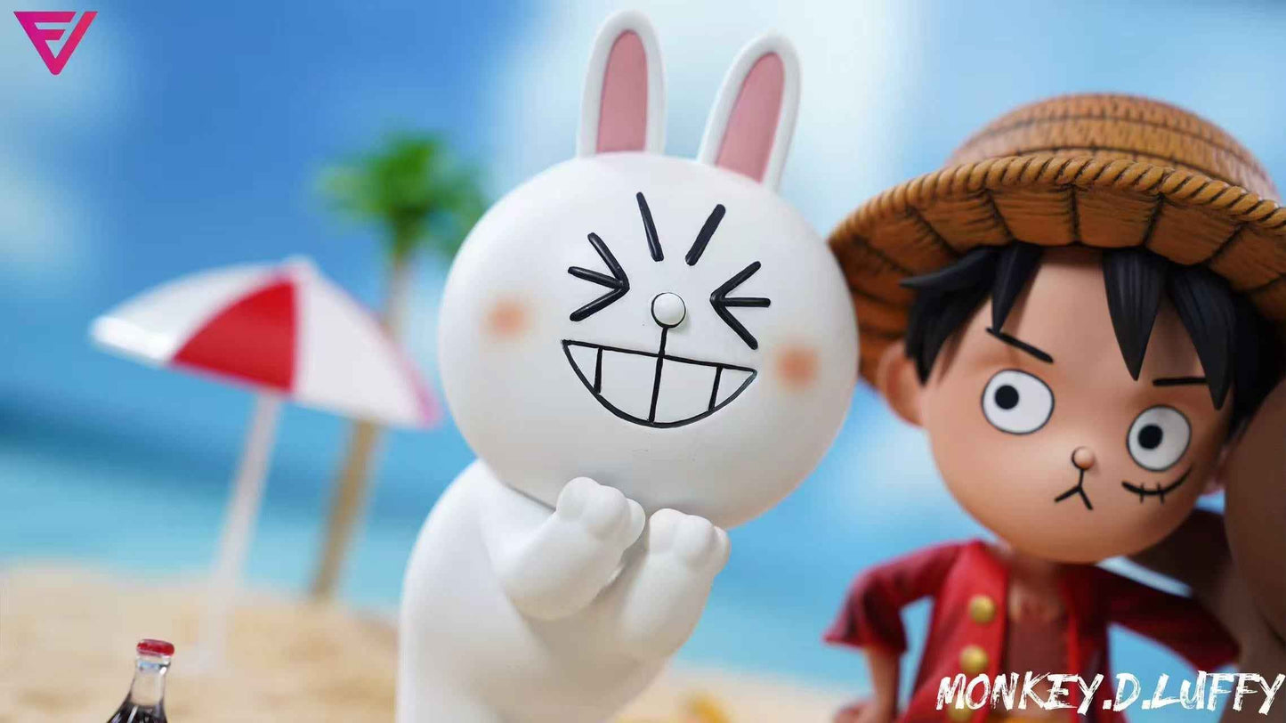 One Piece EVE Studio Monkey D. Luffy, Brown & Cony Resin Statues