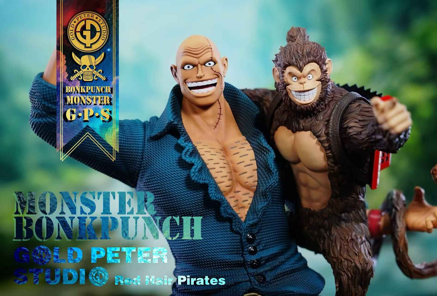 One Piece Gold Peter Studio "GPS" Bonk Punch & Monster Resin Statue
