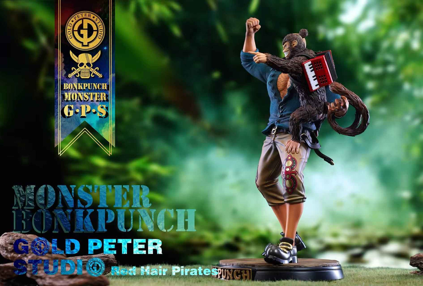 One Piece Gold Peter Studio "GPS" Bonk Punch & Monster Resin Statue