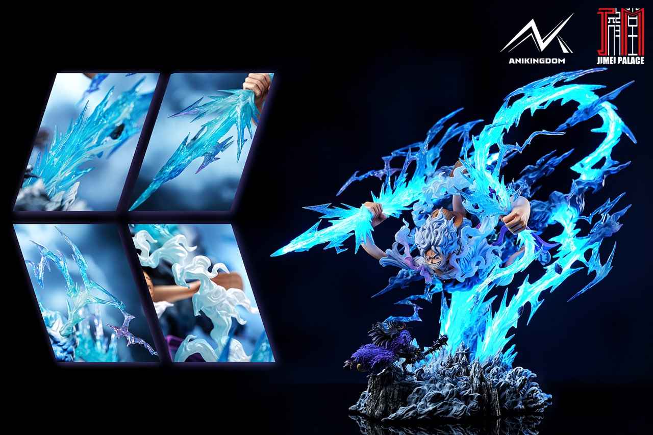 One Piece Jimei Palace & Anikingdom Studio Nika Luffy Licensed Resin Statue (PayPal Fees & Shipping Costs Included)