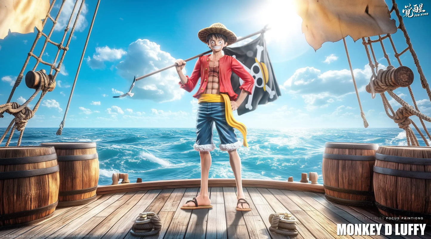 One Piece Jue Xing Studio Monkey D. Luffy Carrying the Flag Resin Statue