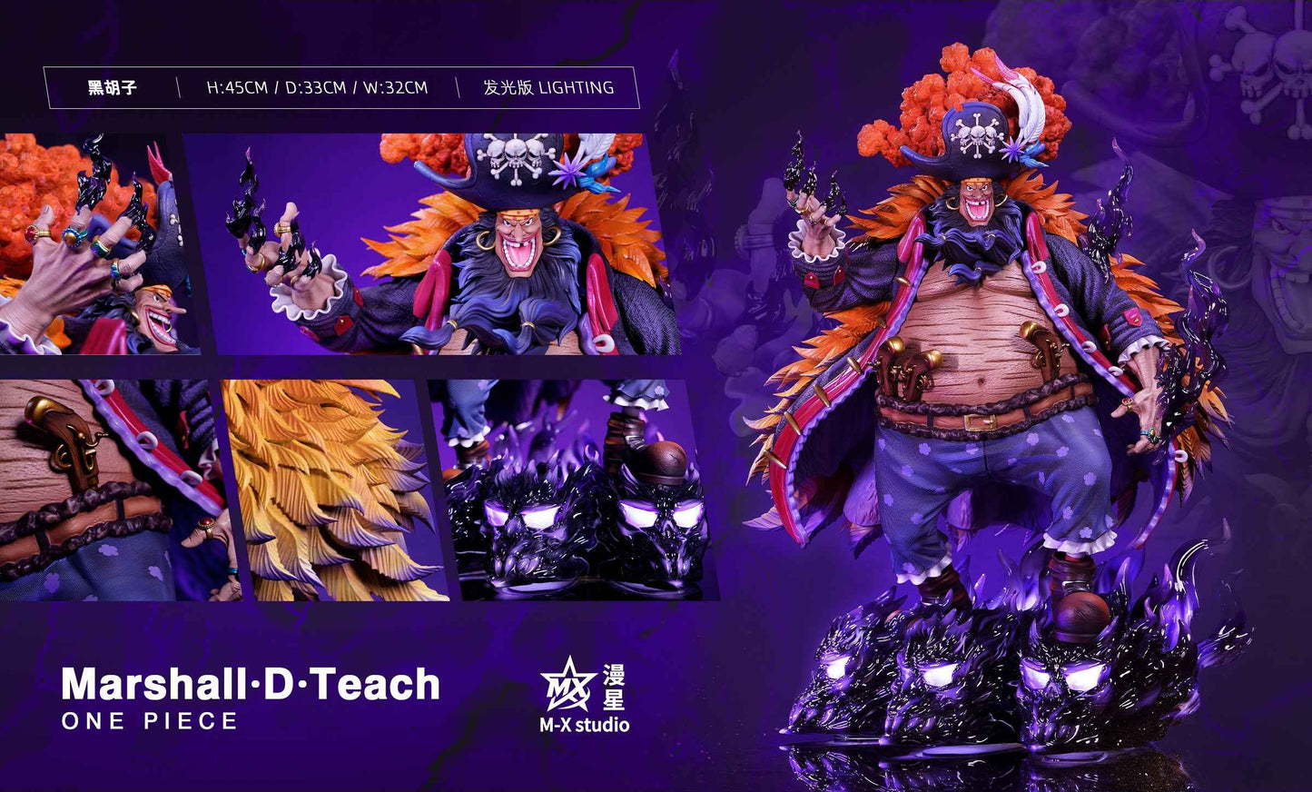 One Piece MX Studio Marshall D. Teach Blackbeard Resin Statue