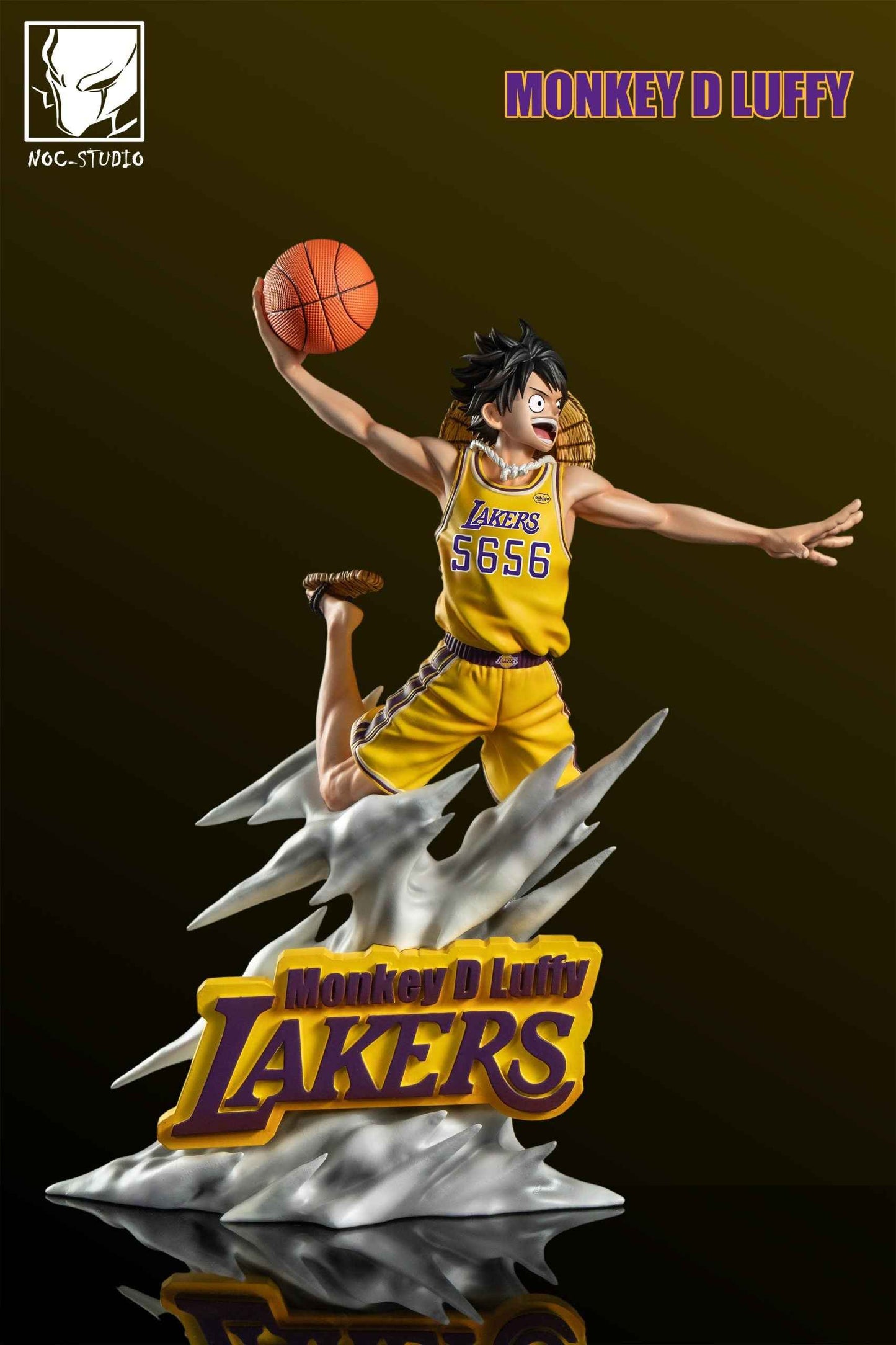One Piece ~ Noc Studio ~ Monkey D Luffy BasketBall Team Lakers ~ Resin Statue - Santoryu Resins Collectors