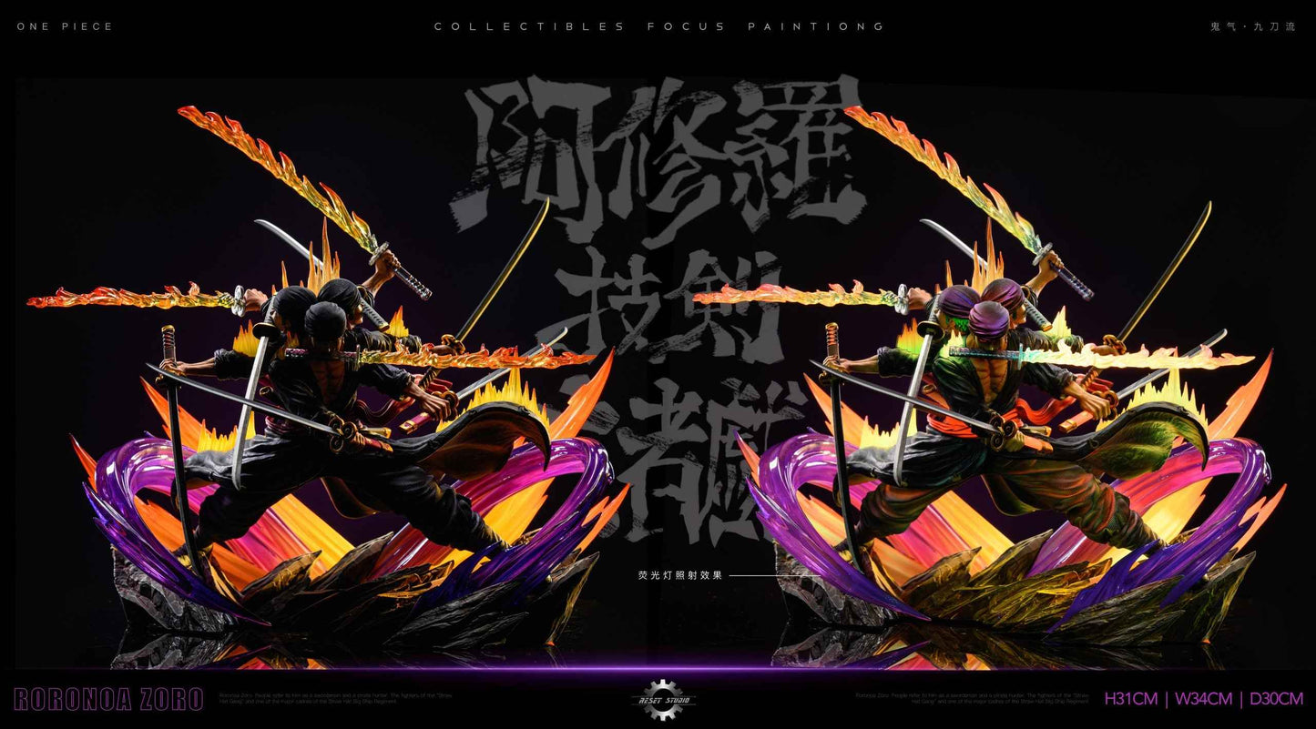 One Piece Reset Studio Roronoa Zoro Ashura Resin Statue