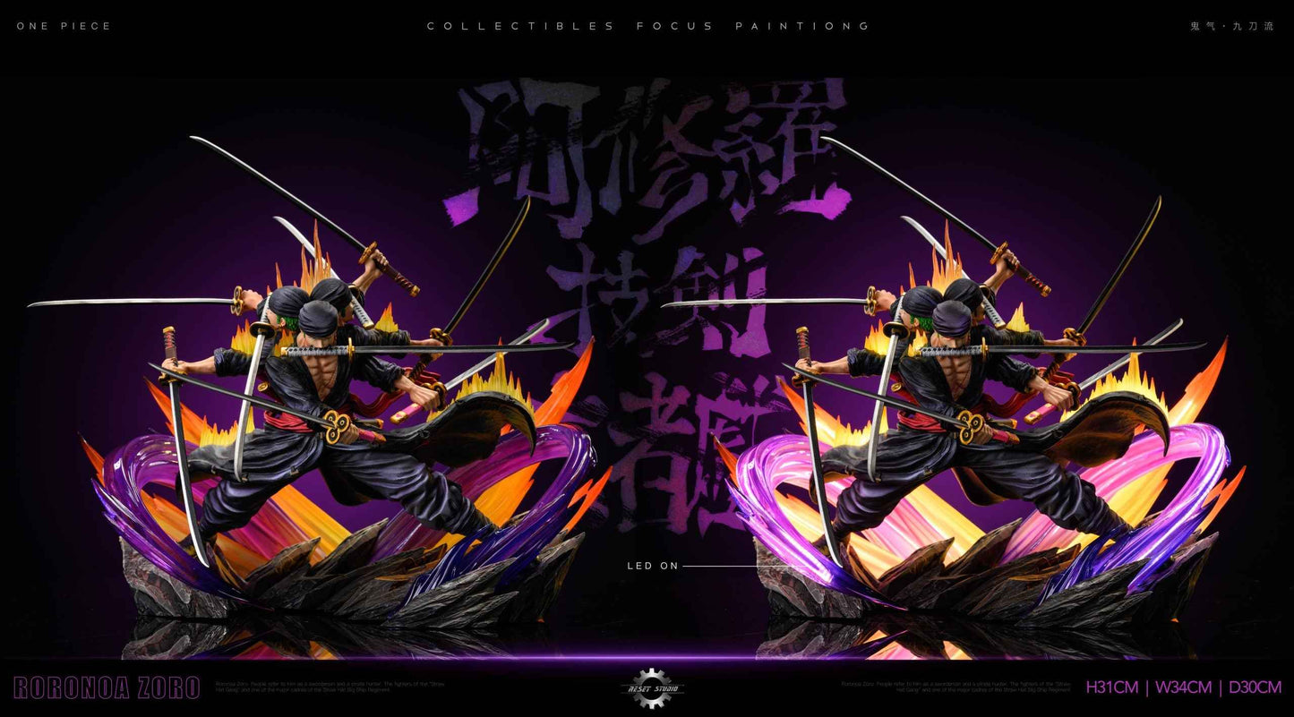 One Piece Reset Studio Roronoa Zoro Ashura Resin Statue