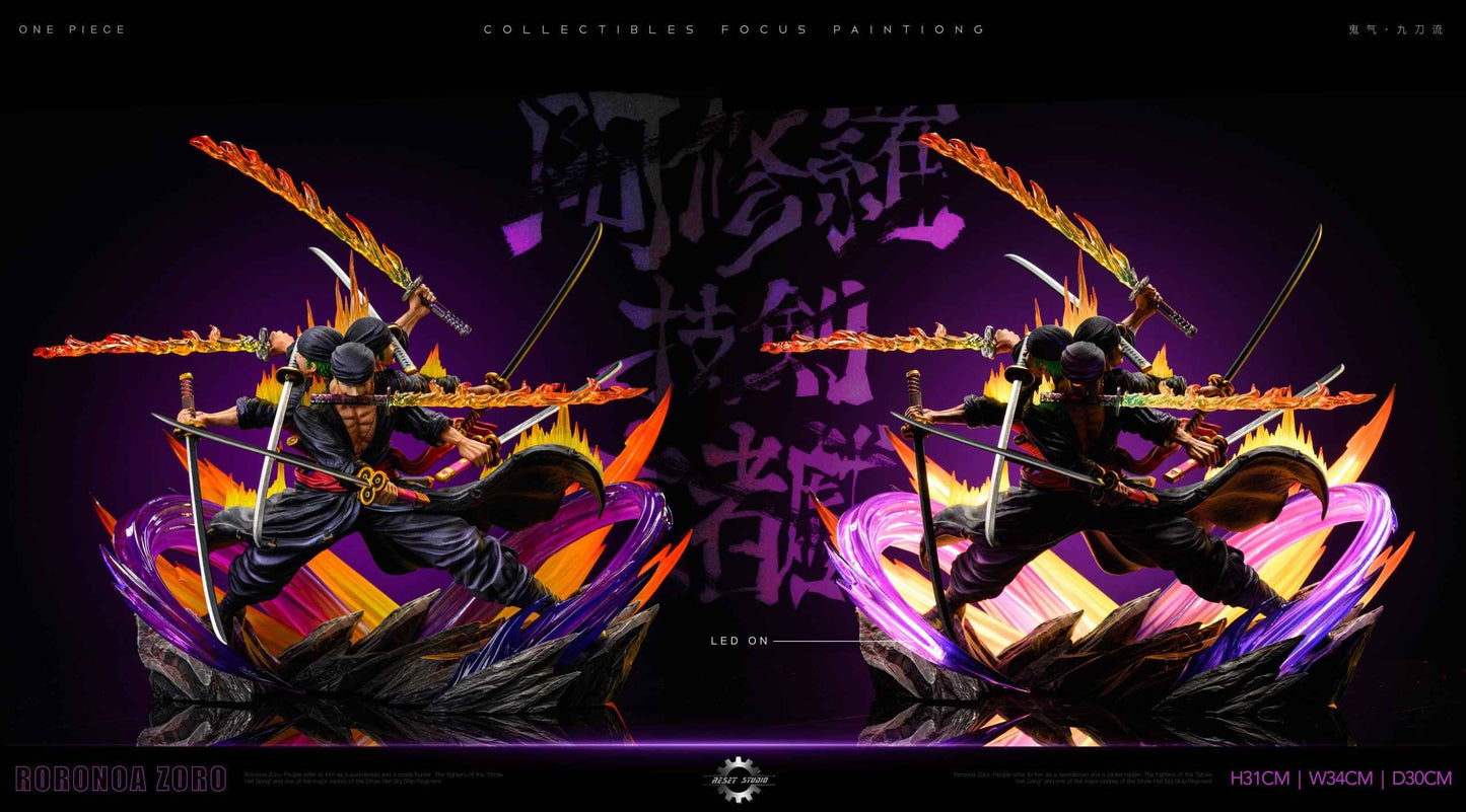 One Piece Reset Studio Roronoa Zoro Ashura Resin Statue