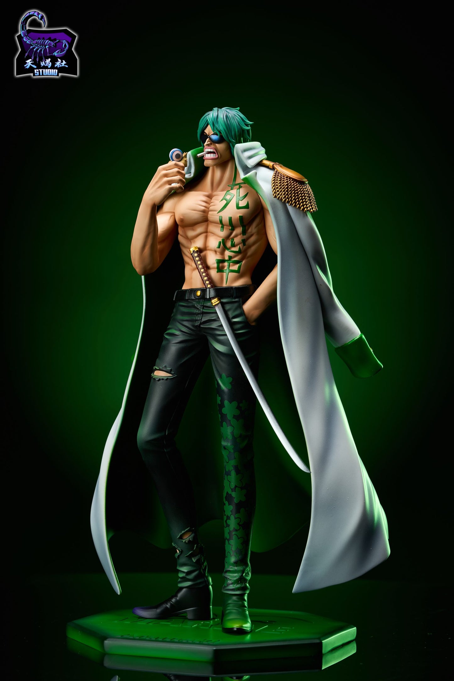 One Piece Tian Xie She Studio Admiral Aramaki Ryokugyu Resin Statue