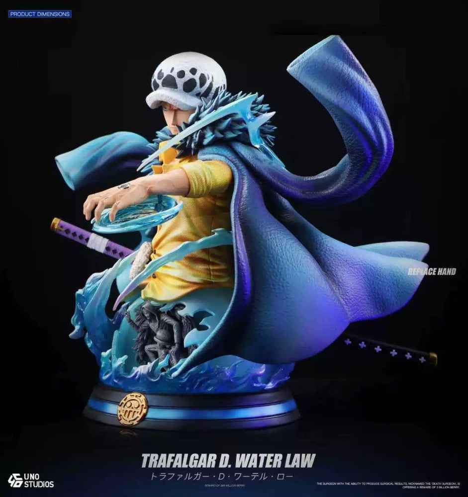 One Piece UNO Studio Trafalgar D. Water Law 1/4 Bust Resin Statue