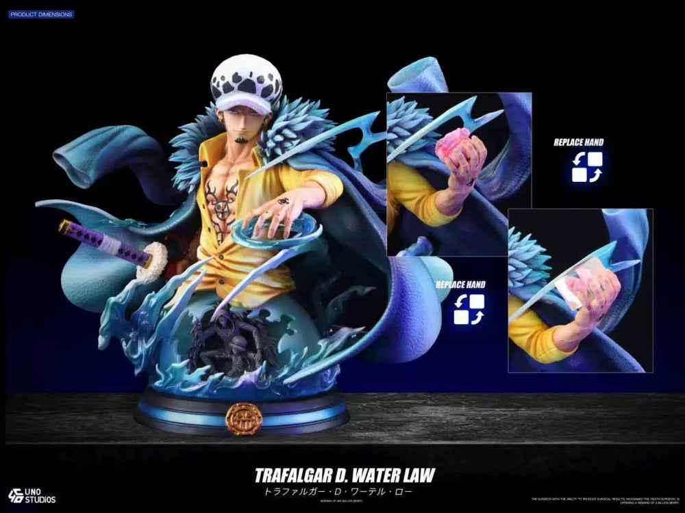 One Piece UNO Studio Trafalgar D. Water Law 1/4 Bust Resin Statue