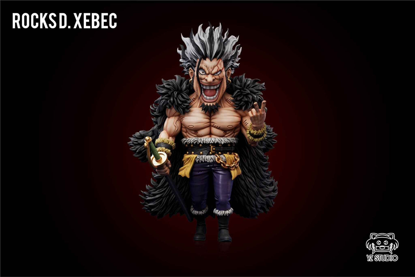 One Piece YZ Studio God Valley Rocks D. Xebec WCF Resin Statue