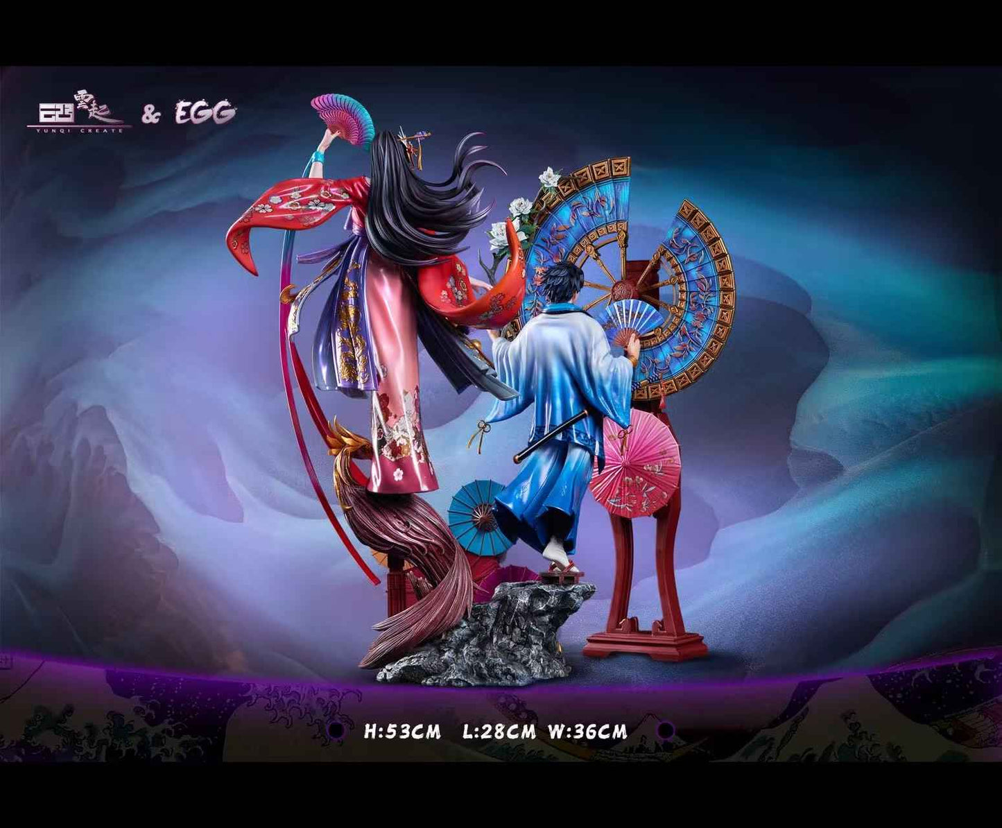 One Piece Yun Qi & EGG Studio Monkey D. Luffy & Boa Hancock Resin Statue