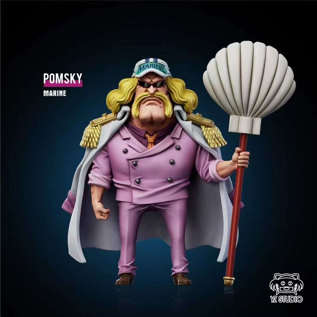 One Piece Yz Studio Marine Vice Admiral Pomsky WCF Scale Resin Statue