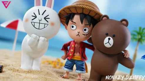 One Piece EVE Studio Monkey D. Luffy, Brown & Cony Resin Statues