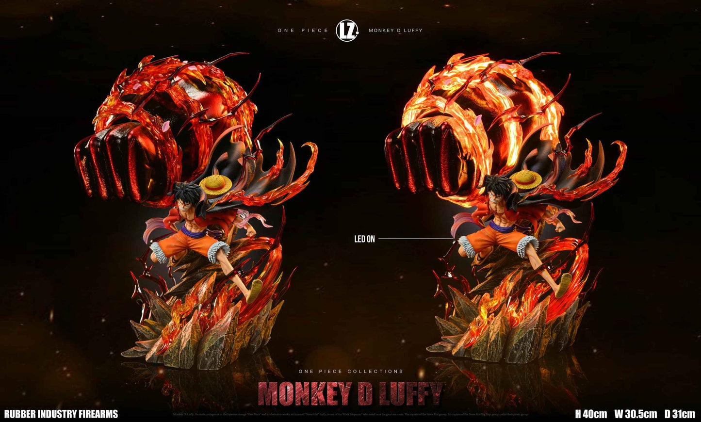 One Piece LZ Studio Gear Third Fire Fist Monkey D. Luffy Resin Statue