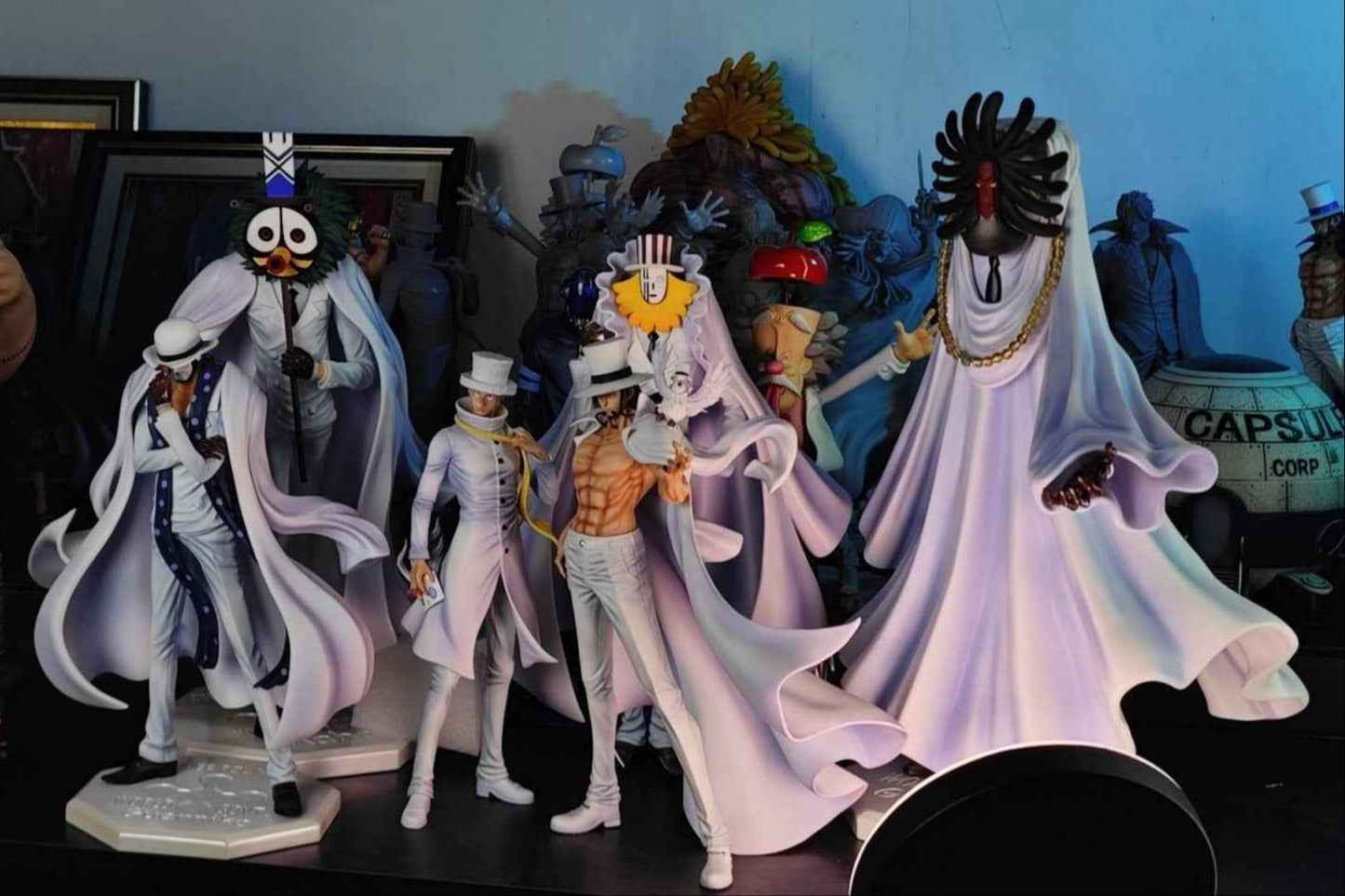 One Piece Long Hu Studio SET CP0 Joseph, Gismonda, Maha & Guernika Resin Statues