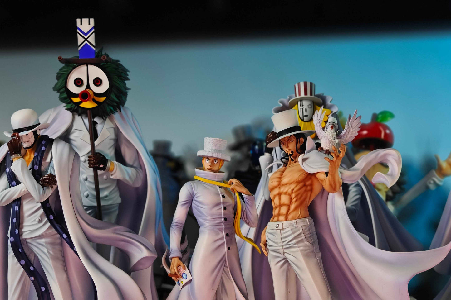 One Piece Long Hu Studio SET CP0 Joseph, Gismonda, Maha & Guernika Resin Statues