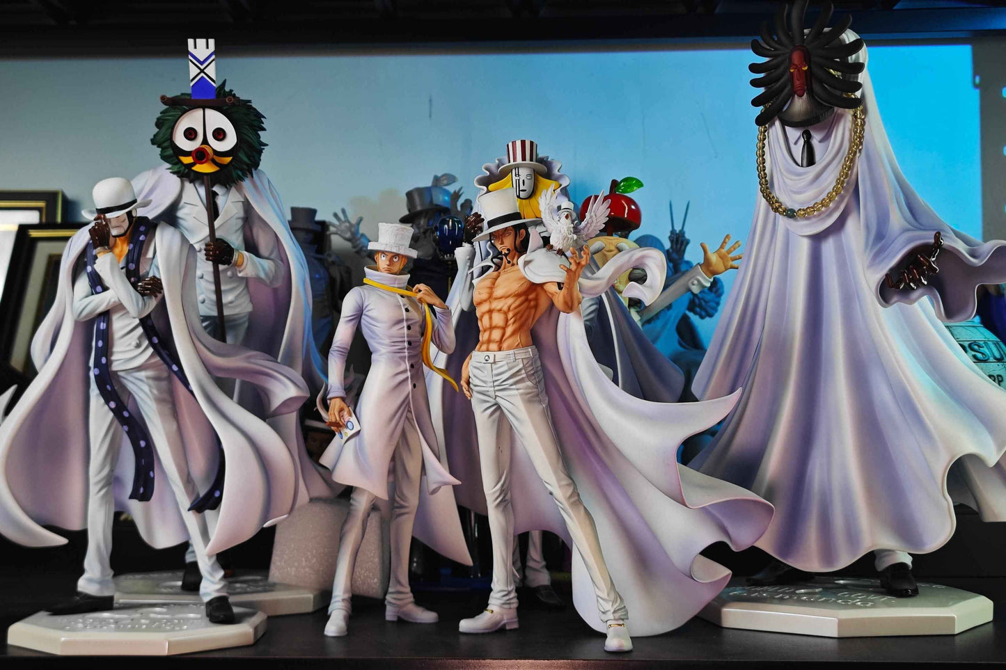 One Piece Long Hu Studio SET CP0 Joseph, Gismonda, Maha & Guernika Resin Statues