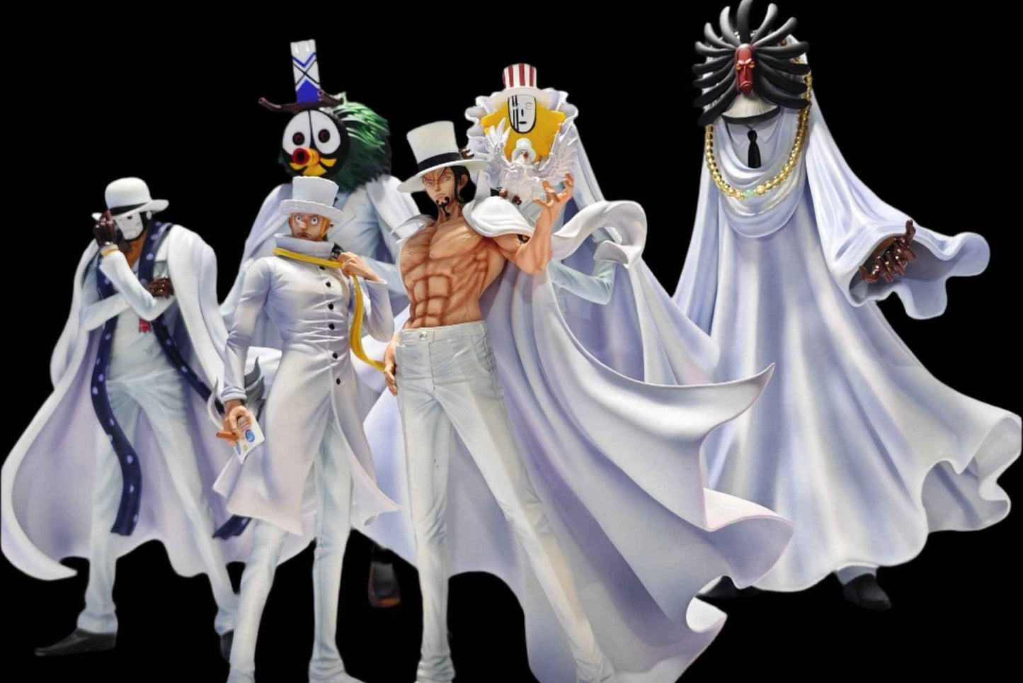 One Piece Long Hu Studio SET CP0 Joseph, Gismonda, Maha & Guernika Resin Statues