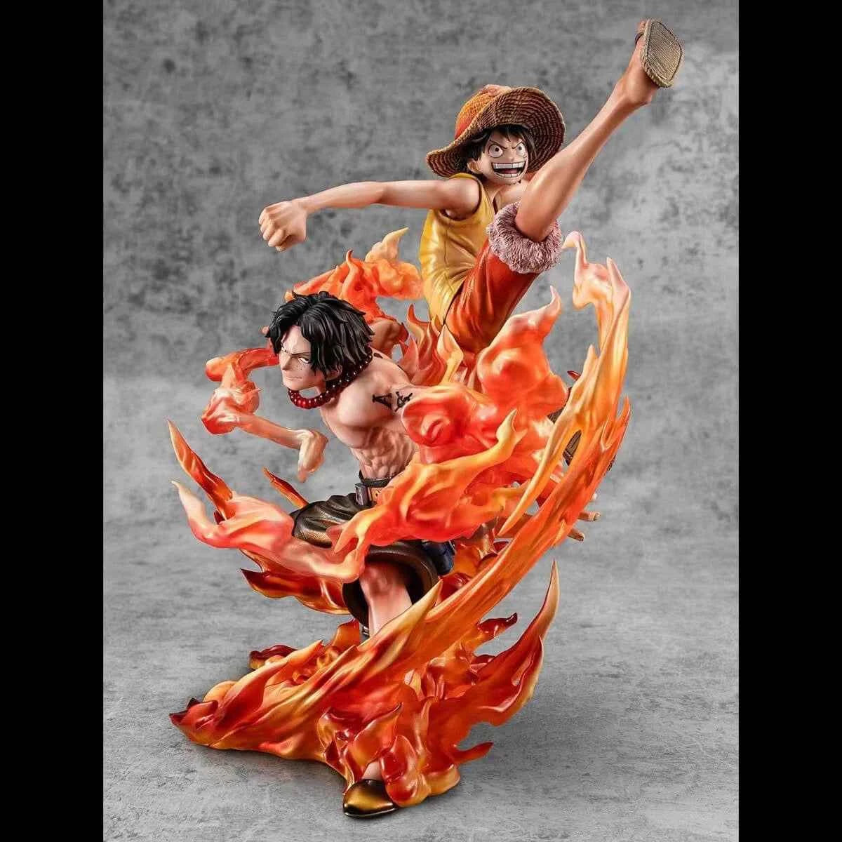 One Piece ~ Megahouse ~ Luffy and Ace Brotherhood Portrait Of Pirates POP Maximum ~ Licensed PVC Figure - Santoryu Resins Collectors