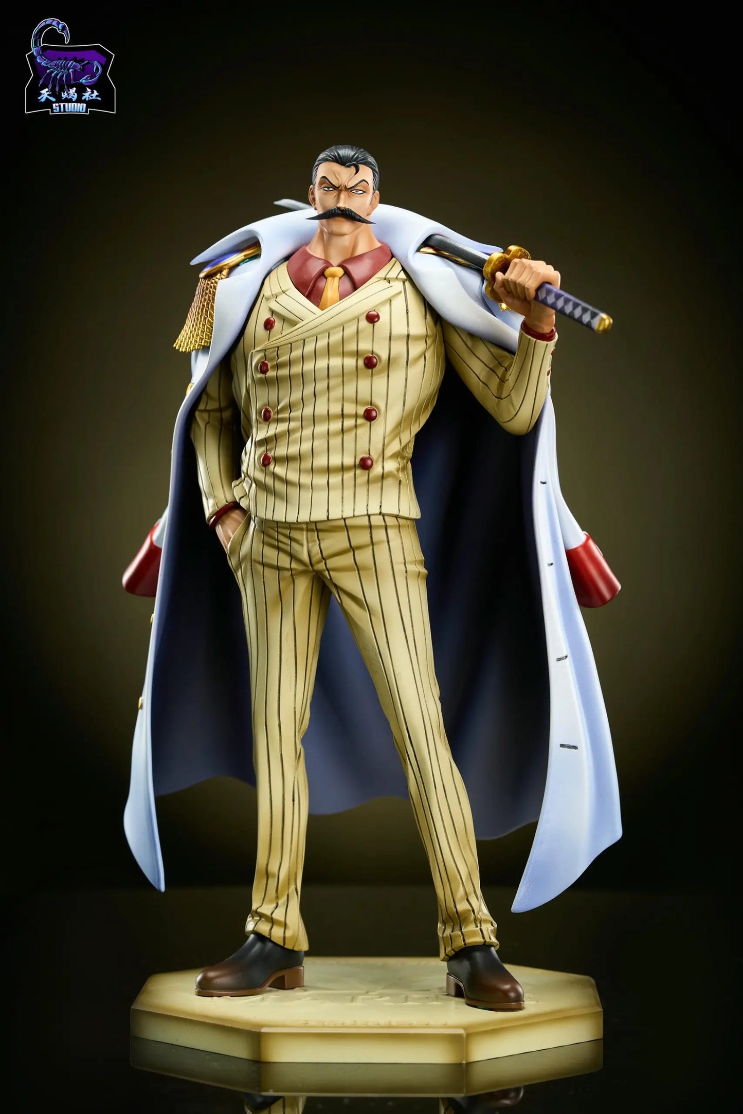 One Piece Tian Xie She Studio Vice Admiral Stainless Resin Statue