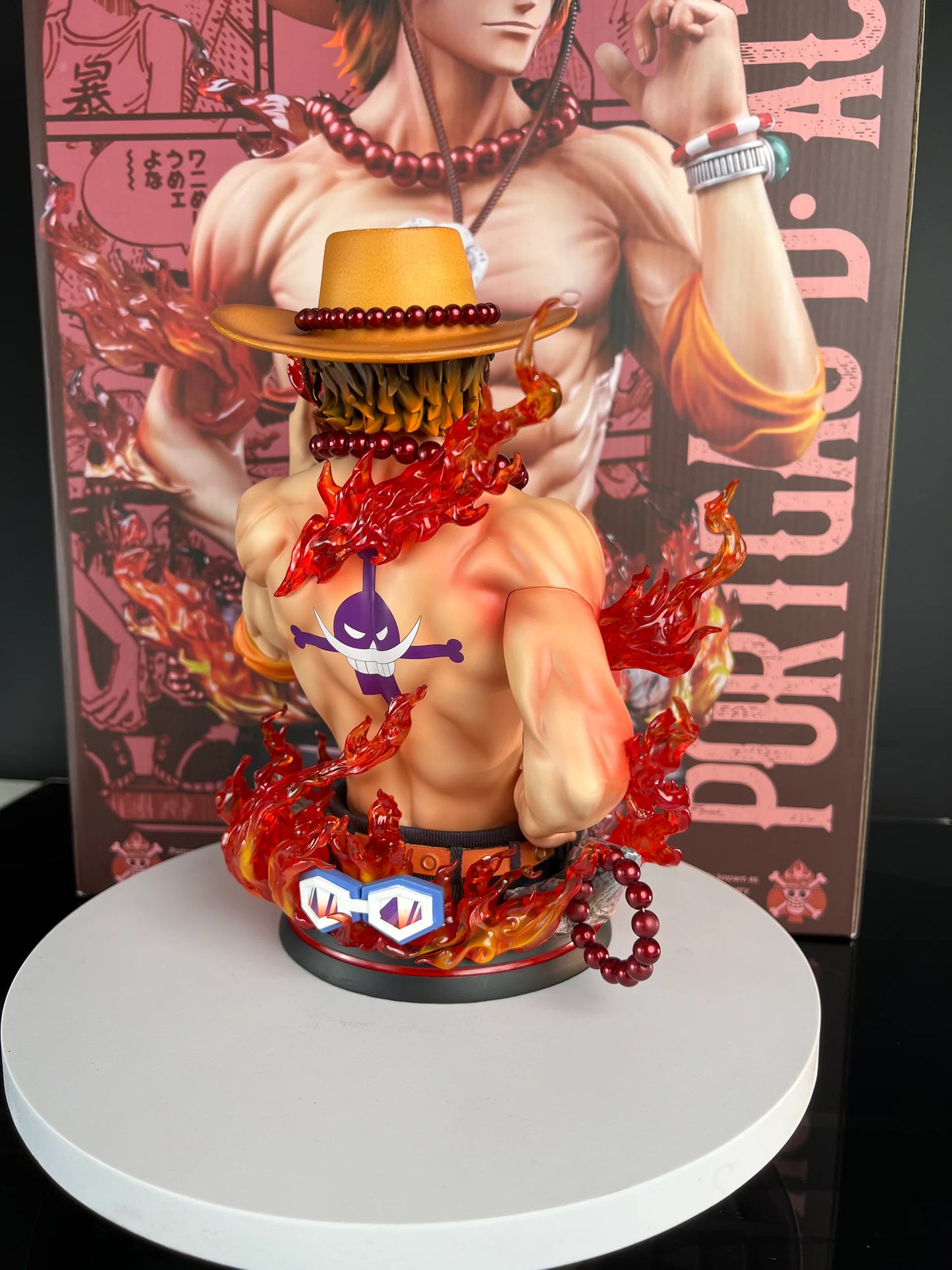 One Piece UNO Studio Portgas D. Ace Gol D. Ace Bust Resin Statue