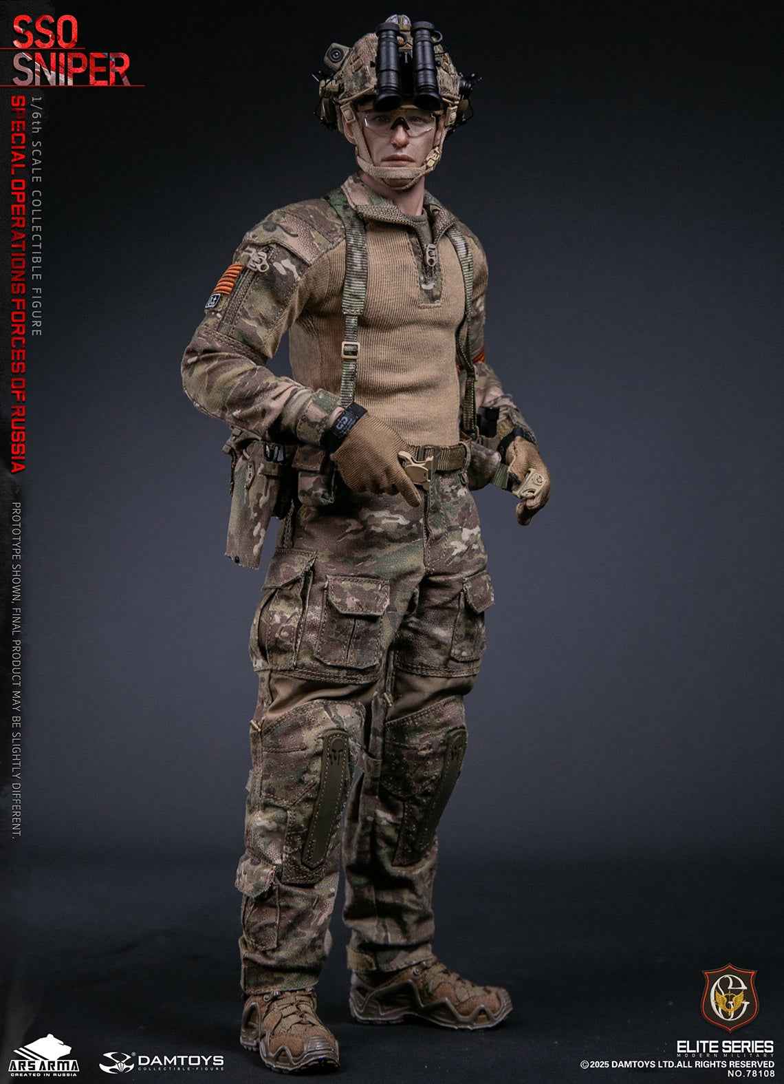 Original Design DAMTOYS Russian Federation SSO Special Forces Sniper Item No. 78108 Licensed Action Figure