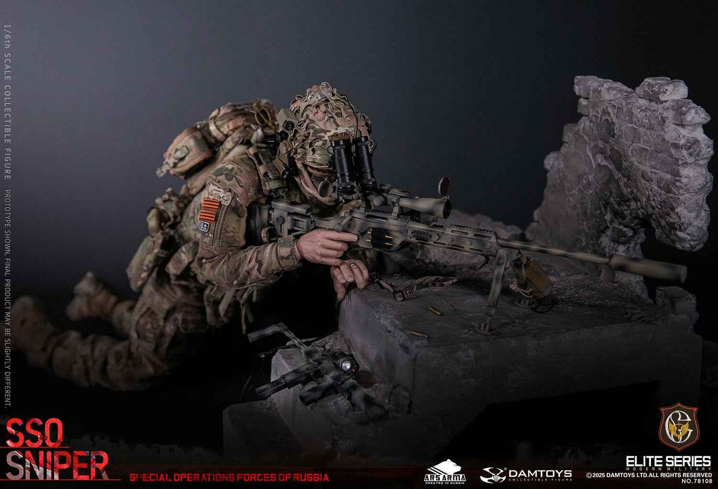 Original Design DAMTOYS Russian Federation SSO Special Forces Sniper Item No. 78108 Licensed Action Figure