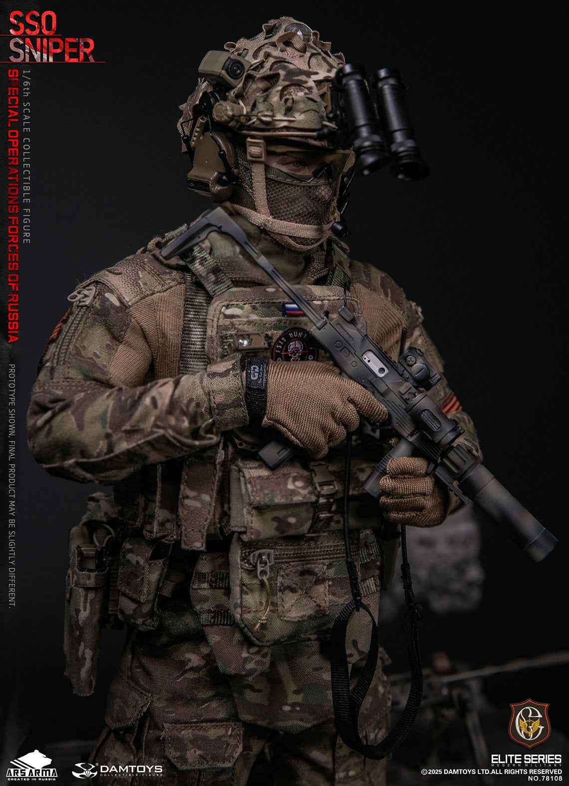 Original Design DAMTOYS Russian Federation SSO Special Forces Sniper Item No. 78108 Licensed Action Figure
