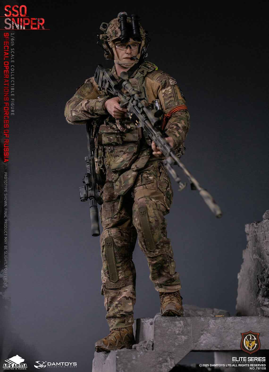 Original Design DAMTOYS Russian Federation SSO Special Forces Sniper Item No. 78108 Licensed Action Figure