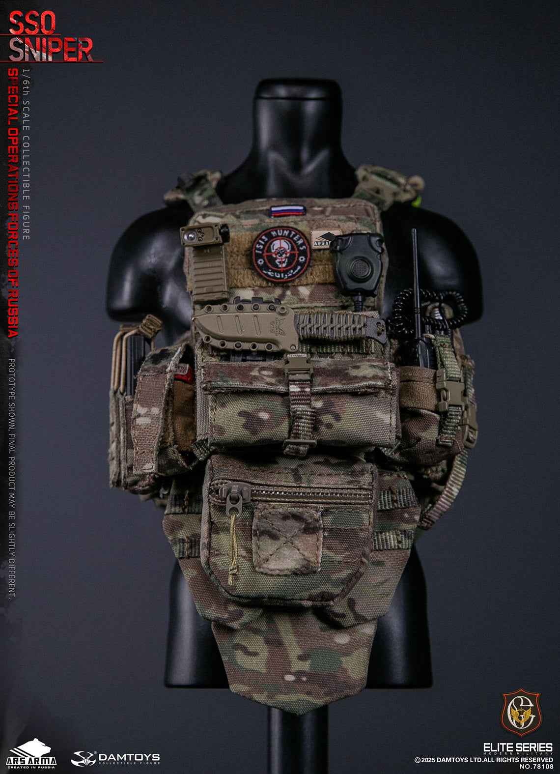 Original Design DAMTOYS Russian Federation SSO Special Forces Sniper Item No. 78108 Licensed Action Figure
