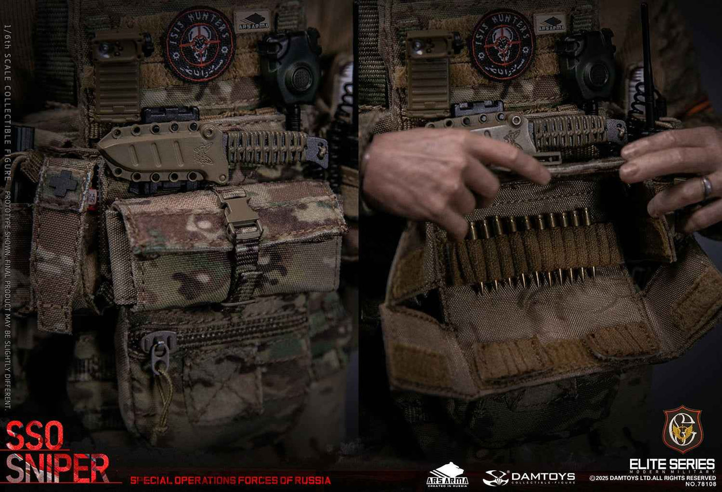 Original Design DAMTOYS Russian Federation SSO Special Forces Sniper Item No. 78108 Licensed Action Figure