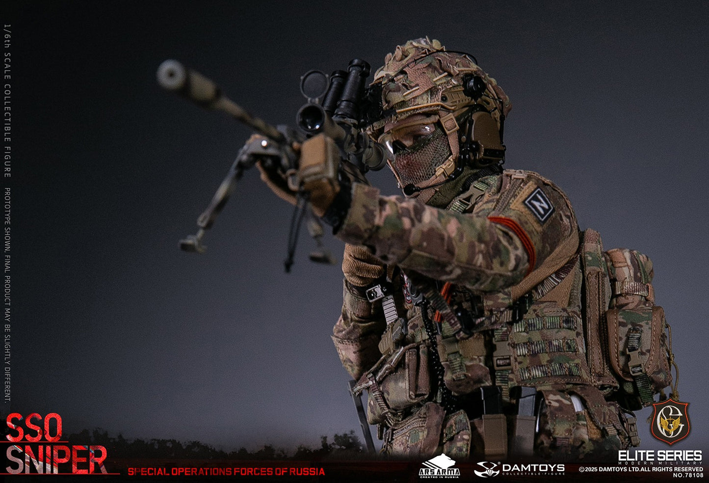 Original Design DAMTOYS Russian Federation SSO Special Forces Sniper Item No. 78108 Licensed Action Figure