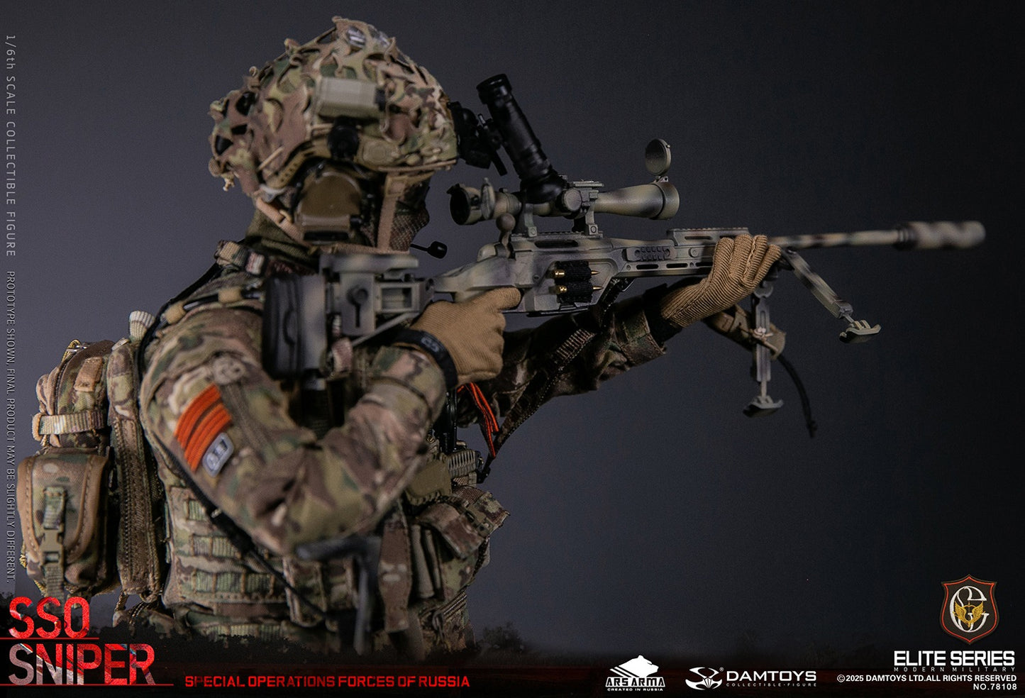 Original Design DAMTOYS Russian Federation SSO Special Forces Sniper Item No. 78108 Licensed Action Figure
