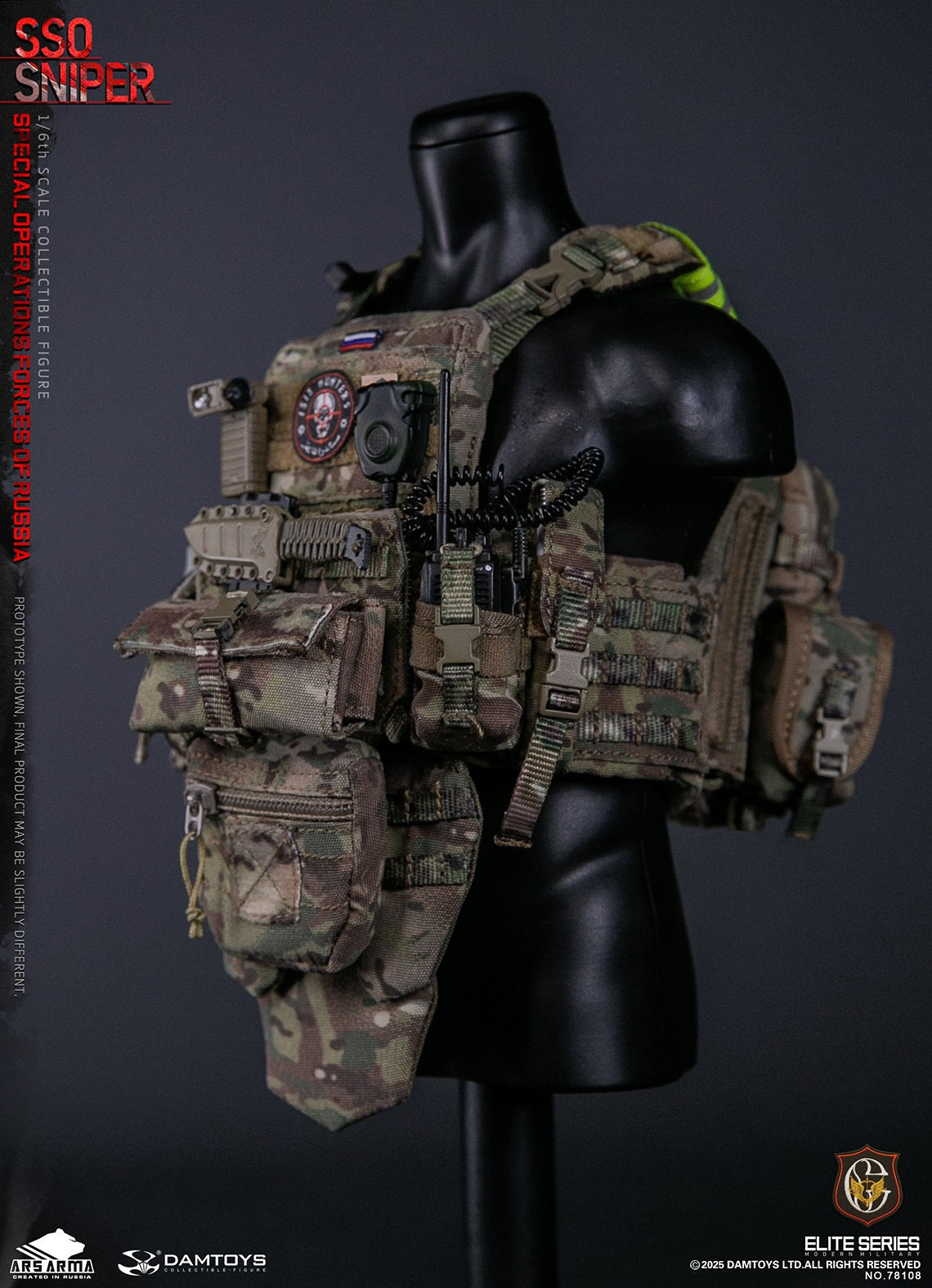 Original Design DAMTOYS Russian Federation SSO Special Forces Sniper Item No. 78108 Licensed Action Figure