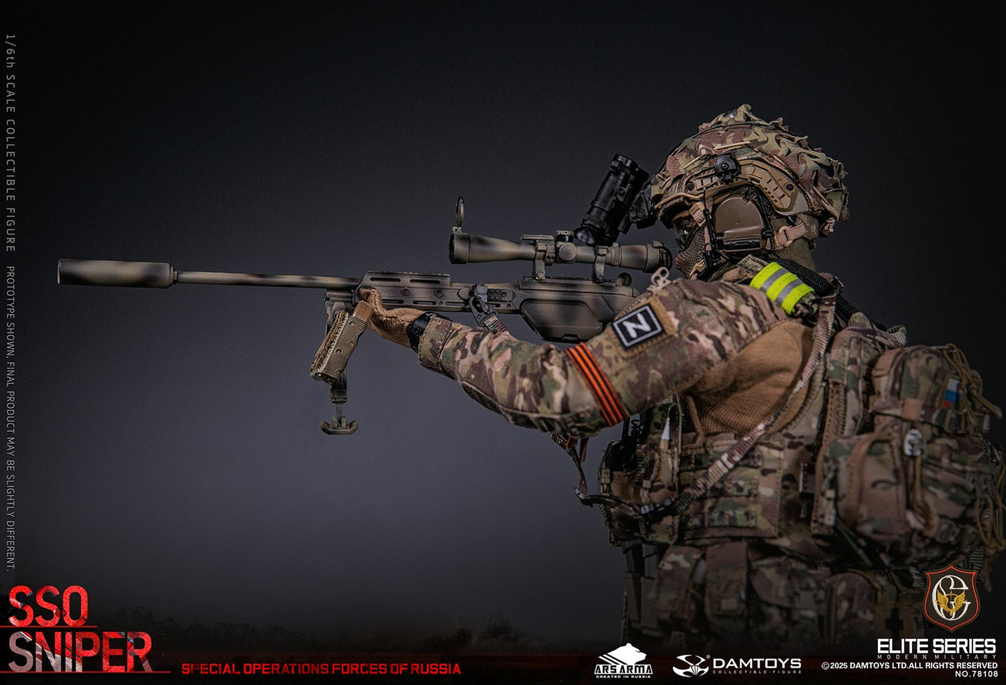 Original Design DAMTOYS Russian Federation SSO Special Forces Sniper Item No. 78108 Licensed Action Figure