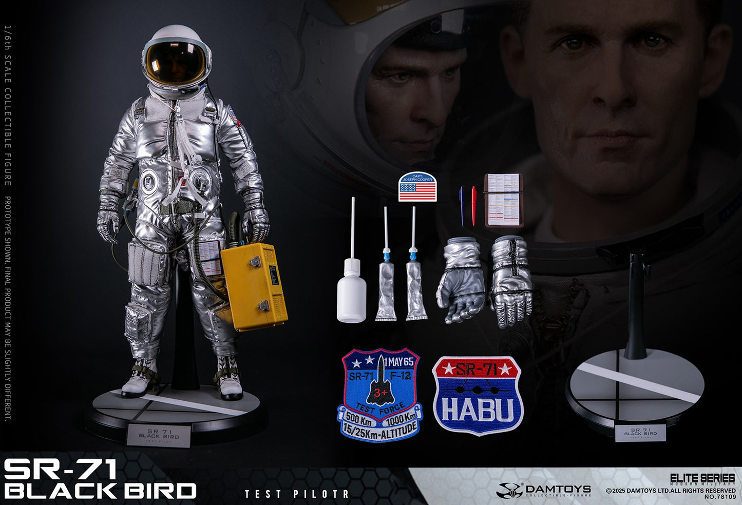 Original Design DAMTOYS SR-71 Blackbird Test Pilot NO.78109 Licensed Action Figure