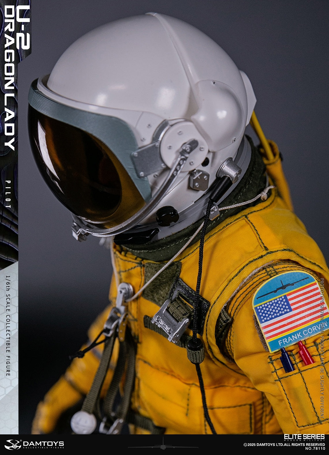 Original Design DAMTOYS U-2 Dragon Lady Reconnaissance Aircraft Pilot NO.78110 Licensed Action Figure