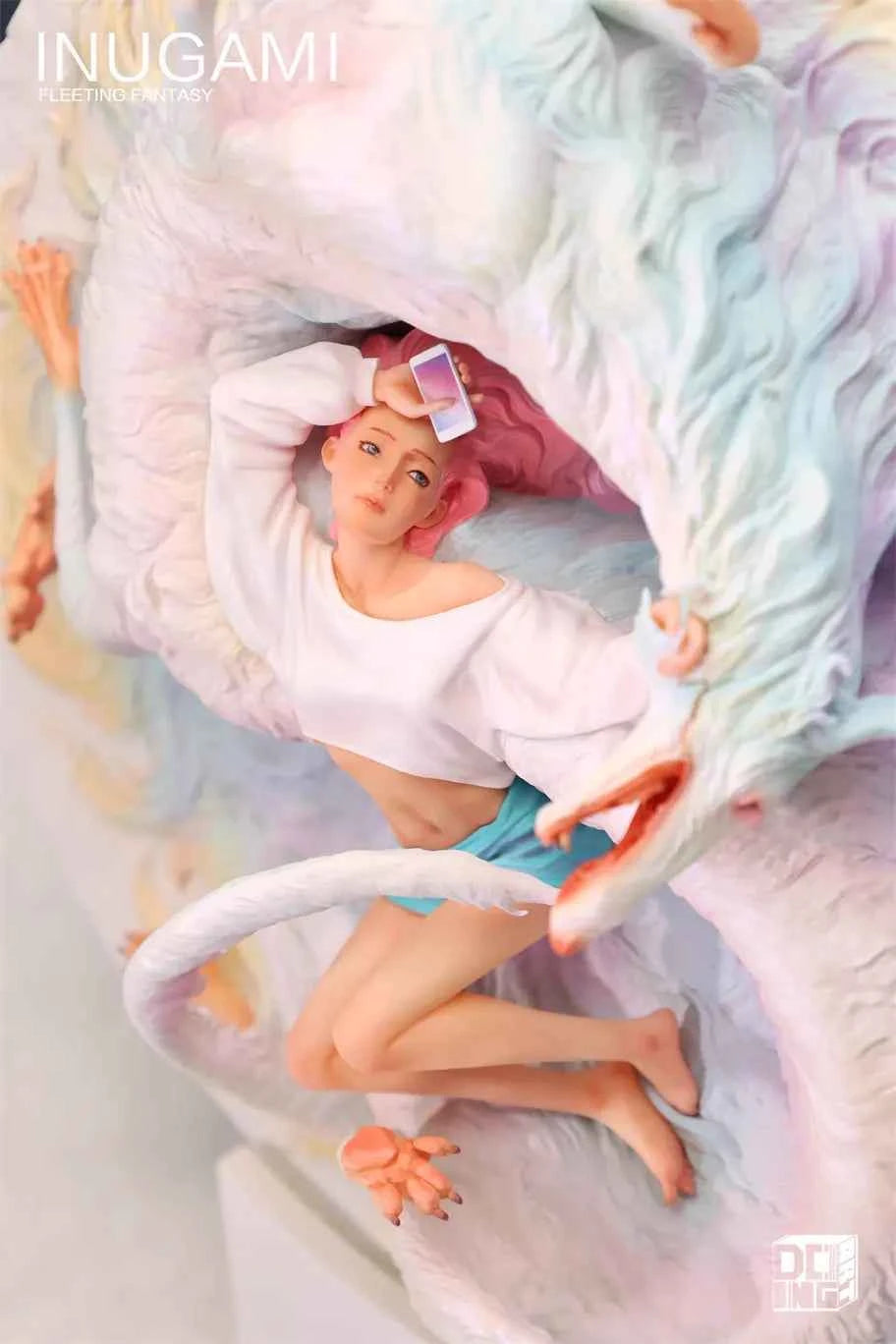 Original Design WeArtDoing Studio Inugami Series Dawn Whisper & Fleeting Fantasy Licensed Resin Statue