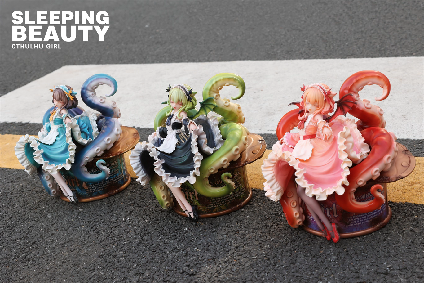 Original Design WeArtDoing Studio Sleeping Beauty Song of Cthulhu Abyssal Sprout & Azure Phantom & Crimson Dream Abyss Licensed Resin Statue