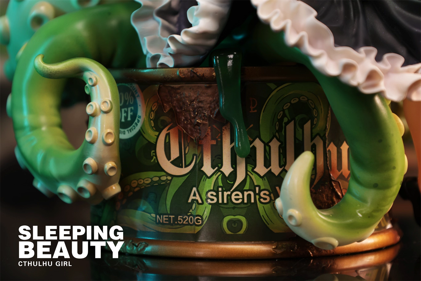 Original Design WeArtDoing Studio Sleeping Beauty Song of Cthulhu Abyssal Sprout & Azure Phantom & Crimson Dream Abyss Licensed Resin Statue