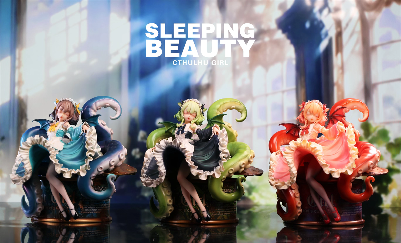 Original Design WeArtDoing Studio Sleeping Beauty Song of Cthulhu Abyssal Sprout & Azure Phantom & Crimson Dream Abyss Licensed Resin Statue