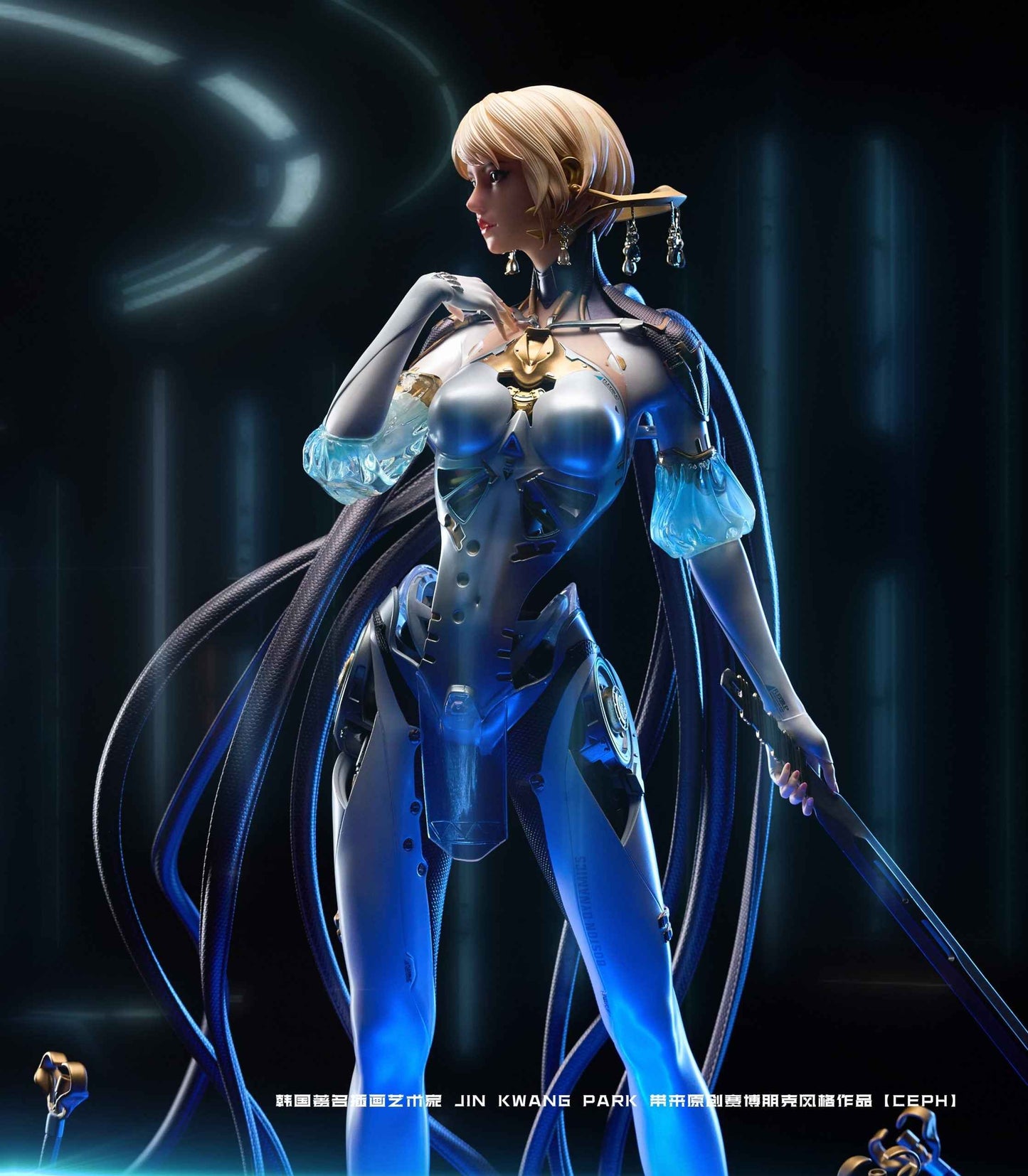 Original Desin ~ Yi Ci Fang & Polaris Studio ~ Future Mechanical Lady "CEPH" ~ Licensed Resin Statue - Santoryu Resins Collectors