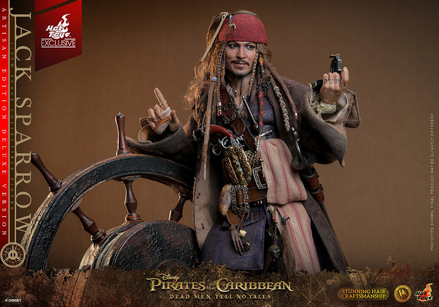 Pirates of the Caribbean Hot Toys Jack Sparrow DX37 DX38 DX39AE Licensed Action Figure - Santoryu Resins Collectors